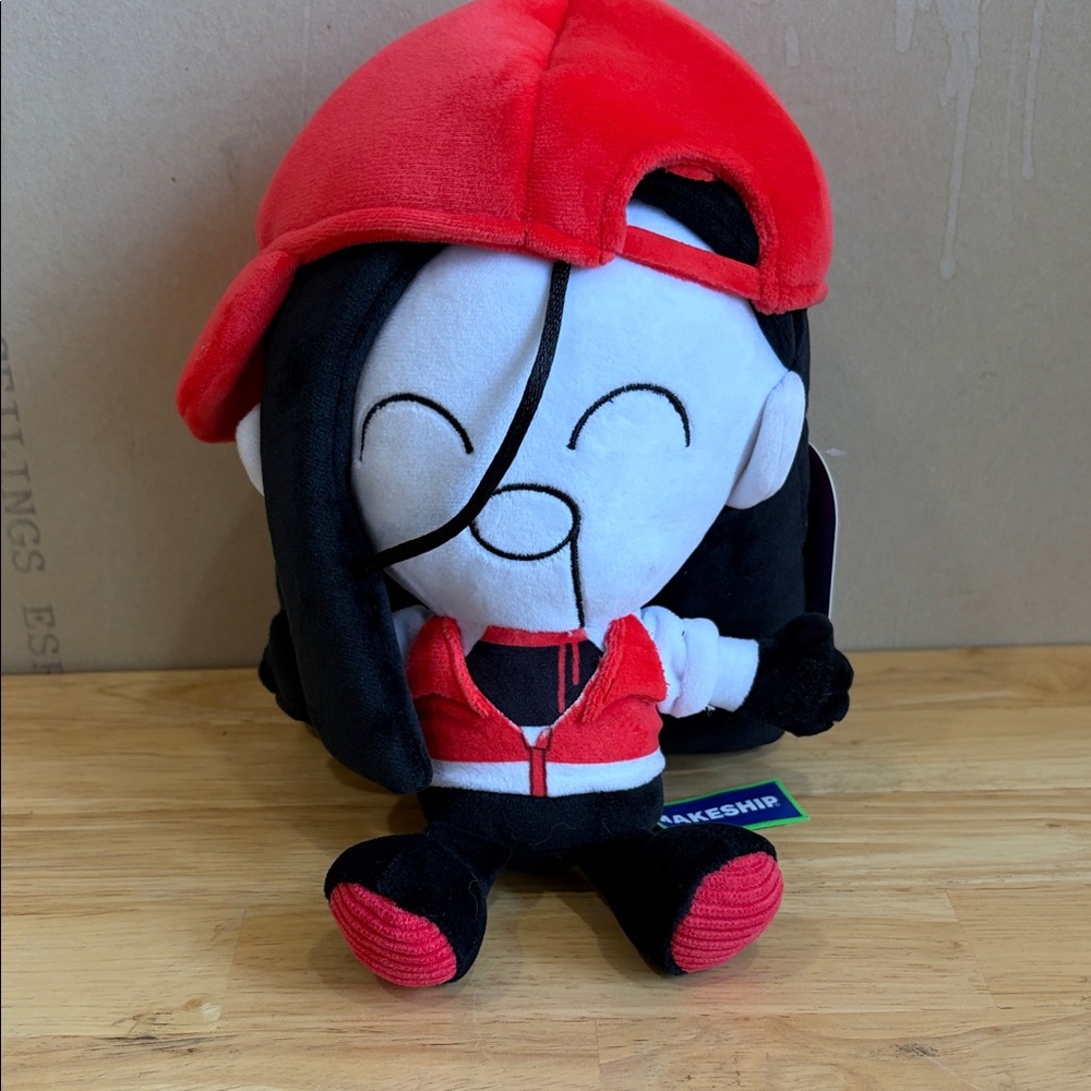 Makeshift Red and Black Plush Doll Stuffed Animal - Butcher